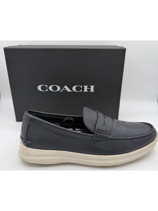 Coach Hybrid Driver Loafers Men’s Size 8.5D Dark Navy Blue Leather Slip On main image 4